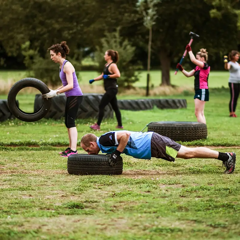 car tyre fitness class